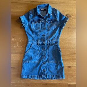 white christmas dresses Ray Denim Mini Dress | Sea Spray Wash main image 1